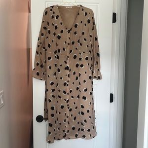button up long sleeve dress